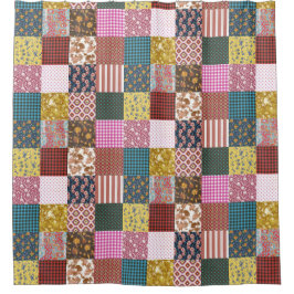 Rustisch  landpatchwork - Quilt Pattern Douchegordijn