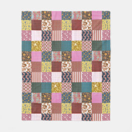 Rustisch  landpatchwork - Quilt Pattern Fleece Deken