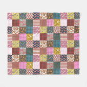 Rustisch  landpatchwork - Quilt Pattern Fleece Deken (Voorkant (Horizontaal))