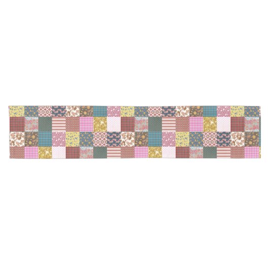 Rustisch landpatchwork - Quilt Pattern Korte Tafelloper (Horizontaal)