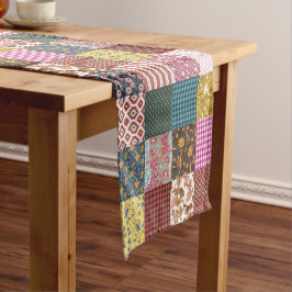 Rustisch landpatchwork - Quilt Pattern Korte Tafelloper