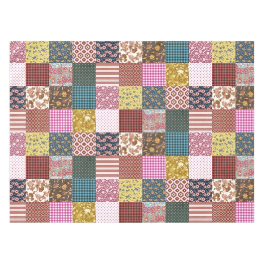 Rustisch landpatchwork - Quilt Pattern Tafelkleed (Voorkant (Horizontaal))