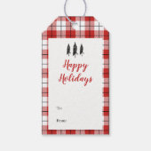 Rustisch landrode witte en zwarte flatpanel cadeaulabel (Voorkant)