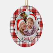 Rustisch landrode witte en zwarte flatpanel keramisch ornament (Rechts)