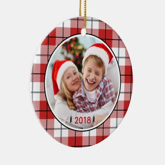 Rustisch landrode witte en zwarte flatpanel keramisch ornament (Rechts)