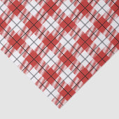 Rustisch landrode witte en zwarte flatpanel tissuepapier (Detail)