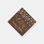 Rustisch landschap met houten hartslag servet (Hoek)