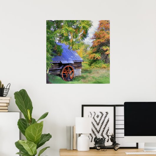 Rustisch landschap poster (Thuiskantoor)