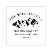 Rustisch landschap van de Berg - Aangepast terugke Zelfinktende Stempel (Design)