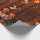 Rustisch landsmaakvol kerstfeest cadeaupapier (Hoek)