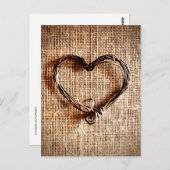 Rustisch landwijn — Hartelijk dank op Burlap afdru Briefkaart (Voorkant / Achterkant)