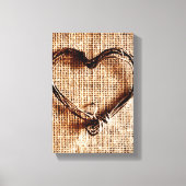 Rustisch landwijn — Hartelijk dank op Burlap afdru Canvas Afdruk (Voorkant)