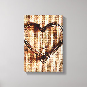 Rustisch landwijn — Hartelijk dank op Burlap afdru Canvas Afdruk
