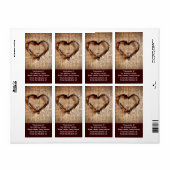 Rustisch landwijn — Hartelijk dank op Burlap afdru Etiket (Full Sheet)