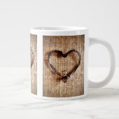 Rustisch landwijn — Hartelijk dank op Burlap afdru Grote Koffiekop (Rechts)