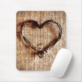 Rustisch landwijn — Hartelijk dank op Burlap afdru Muismat (Met muis)