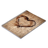 Rustisch landwijn — Hartelijk dank op Burlap afdru Notitieboek (Linkerzijde)