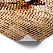 Rustisch landwijn — Hartelijk dank op Burlap afdru Poster (Hoek)