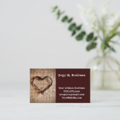 Rustisch landwijn — Hartelijk dank op Burlap afdru Visitekaartje (Staand voorkant)