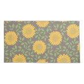 Rustisch landzonnebloempatroon kussensloop (Achterkant)