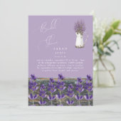 Rustisch  Lavender Wood Vrijgezellenfeest Kaart (Staand voorkant)