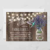 Rustisch lavenderventiel en Vrijgezellenfeest van  Kaart (Voorkant)