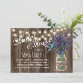 Rustisch lavenderventiel en Vrijgezellenfeest van  Kaart (Staand voorkant)