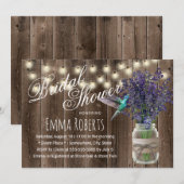 Rustisch lavenderventiel en Vrijgezellenfeest van  Kaart (Voorkant / Achterkant)