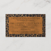 Rustisch leder visitekaartje (Voorkant)