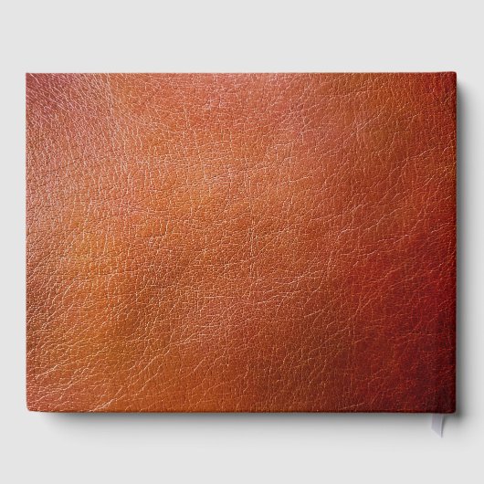Rustisch lederen huwelijk gastenboek (Achterkant)
