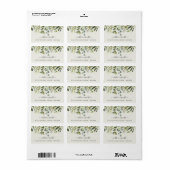 RUSTISCH LEZIE GROENE FOLIAGE WATERVERF ADRES ETIKET (Full Sheet)