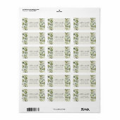 RUSTISCH LEZIE GROENE FOLIAGE WATERVERF ADRES ETIKET (Full Sheet)