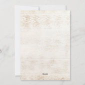 Rustisch licht hout | Foto van Red Floral Feestdagenkaart (Achterkant)