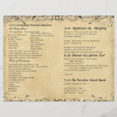 Rustisch Light Coral Heart Leaf Tree Wedding Progr (Achterkant)