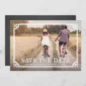 Rustisch Lijst | De bekendmaking van de datum opsl Save The Date (Voorkant / Achterkant)