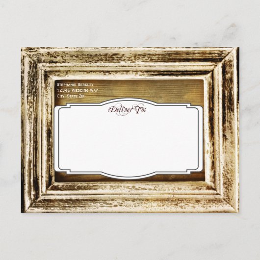 Rustisch Lijst Hout sparen de Briefkaarten van de  (Achterkant)