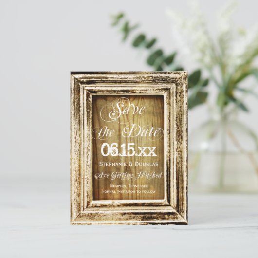 Rustisch Lijst Hout sparen de Briefkaarten van de  (Staand voorkant)