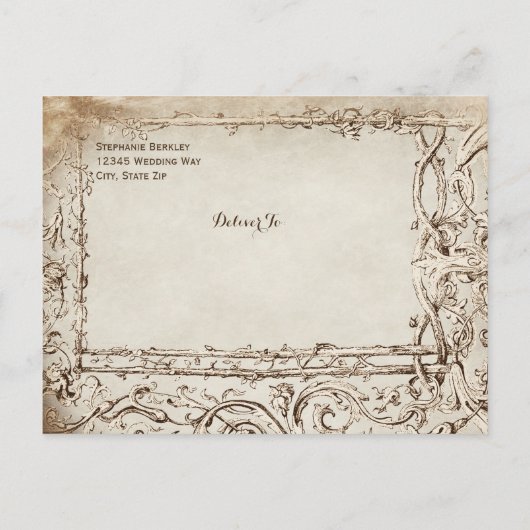 Rustisch  Lijst sparen de Briefkaarten van de Datu (Achterkant)