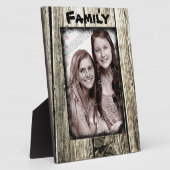 Rustisch Lijst Uw familie Foto en tekst Fotoplaat (Zijkant)