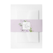 Rustisch Lila | Lavender Monogram Weddenschap Uitnodigingen Wikkel (Voorkant Voorbeeld)