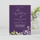 Rustisch Lila | Paarse weddenschap van Kaart (Staand voorkant)