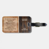 Rustisch Logo Bag Label van het Hulpmiddel van de  Bagagelabel (Achterkant horizontaal)