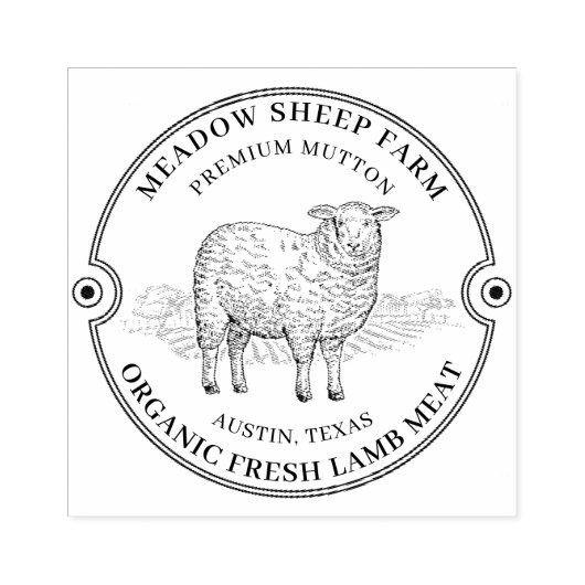 Rustisch Logo Boerderij Rubberstempel (Afrduk)