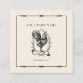 Rustisch Logo Boerderij Square Visitekaartje (Voorkant)