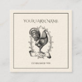 Rustisch Logo Boerderij Square Visitekaartje (Voorkant)