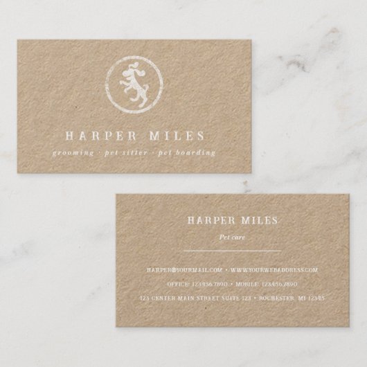 Rustisch logo visitekaartje (Voorkant / Achterkant)