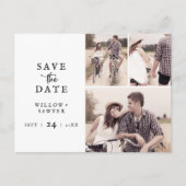 Rustisch Manuscript 3 de Collage van de Foto spare Uitnodiging Briefkaart (Voorkant)