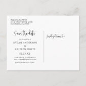 Rustisch Manuscript drie Foto's sparen het Briefka Aankondigingskaart (Achterkant)