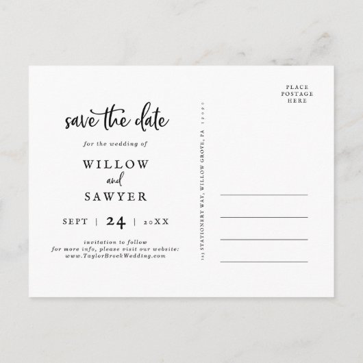 Rustisch Manuscript sparen het Briefkaart van de A (Achterkant)