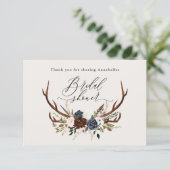 Rustisch marinevliegend vrijgezellenfeest bedankt  informatiekaartje (Staand voorkant)